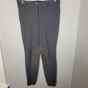 TuffRider Ladies Ribb Lowrise Pull On Riding Breeches Charcoal 28
